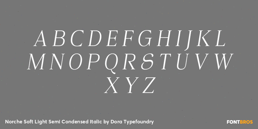 Norche Soft Light Semi Condensed Italic Font Poster #2