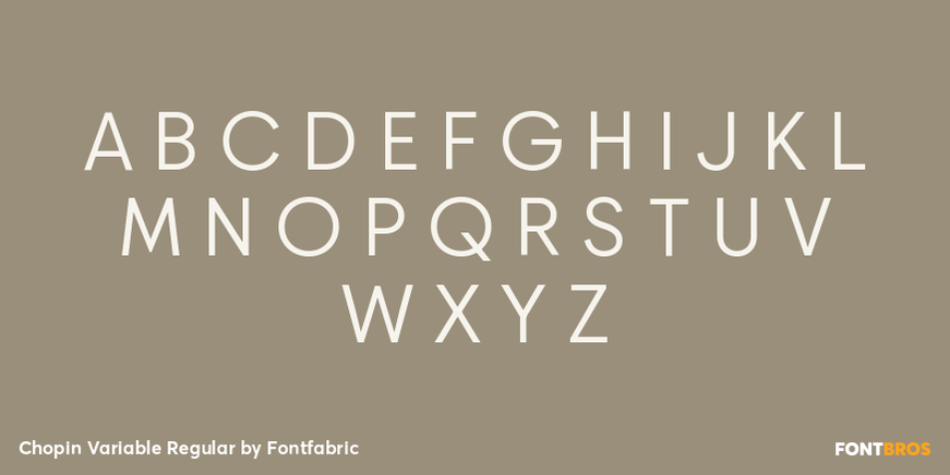 Chopin Variable Regular Font Poster #2