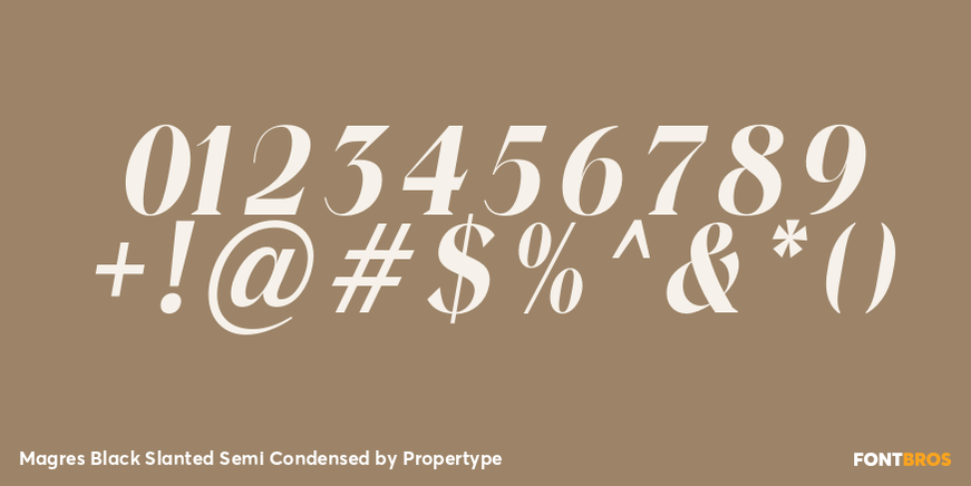 Magres Black Slanted Semi Condensed Font Poster #4