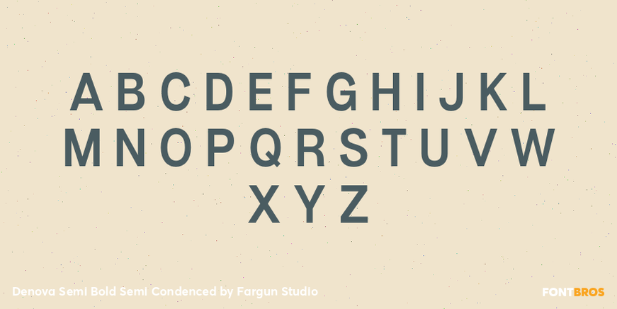 Denova Semi Bold Semi Condenced Font Poster #2