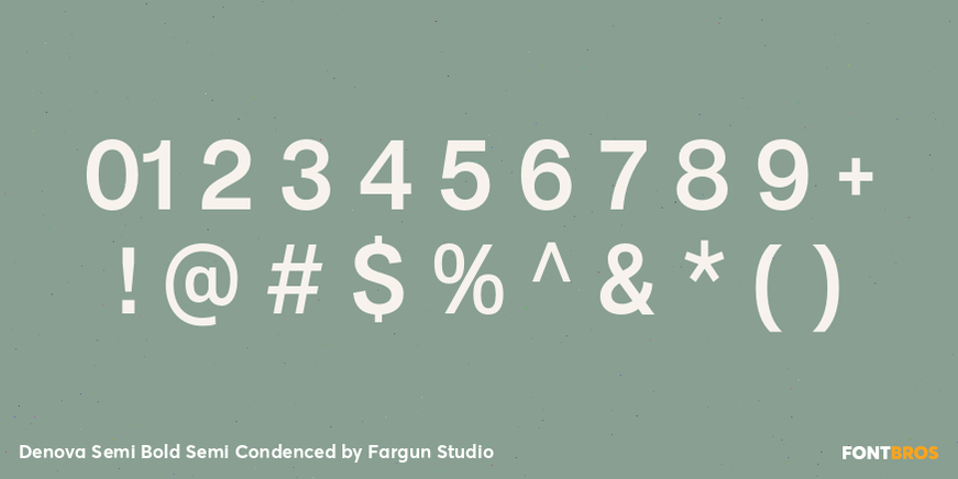 Denova Semi Bold Semi Condenced Font Poster #4