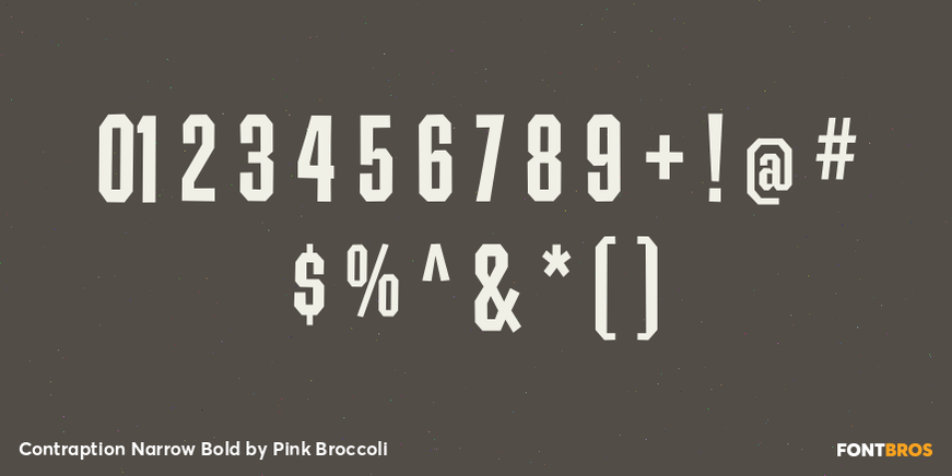 Contraption Narrow Bold Font Poster #4
