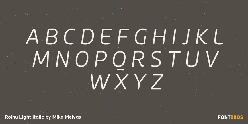 Roihu Light Italic Font Poster #2