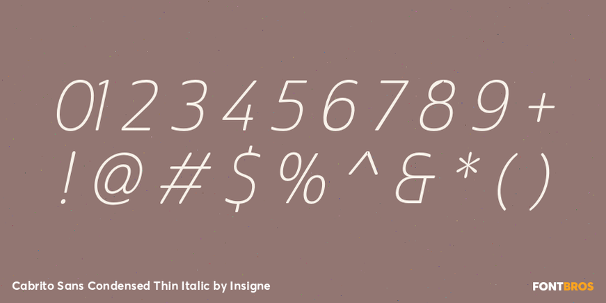 Cabrito Sans Condensed Thin Italic Font Poster #4