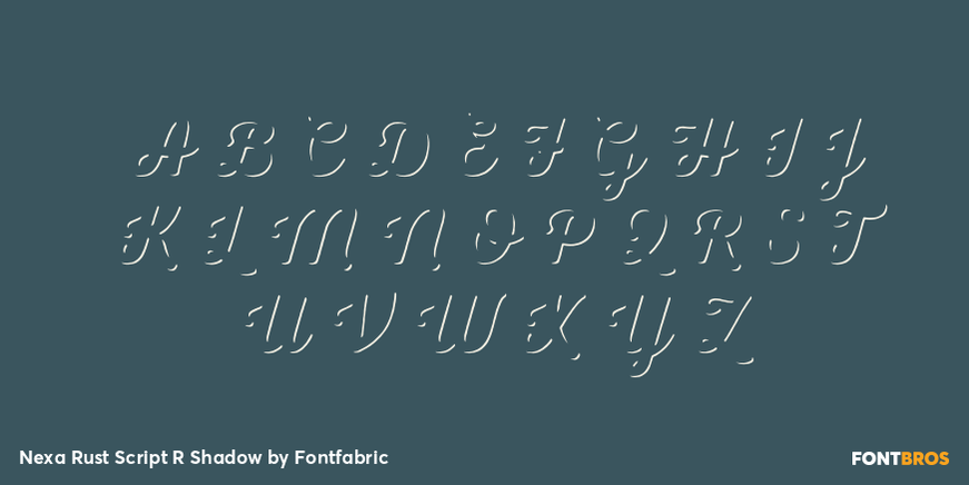 Nexa Rust Script R Shadow Font Poster #2