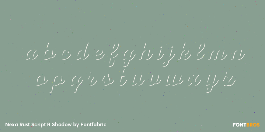 Nexa Rust Script R Shadow Font Poster #3