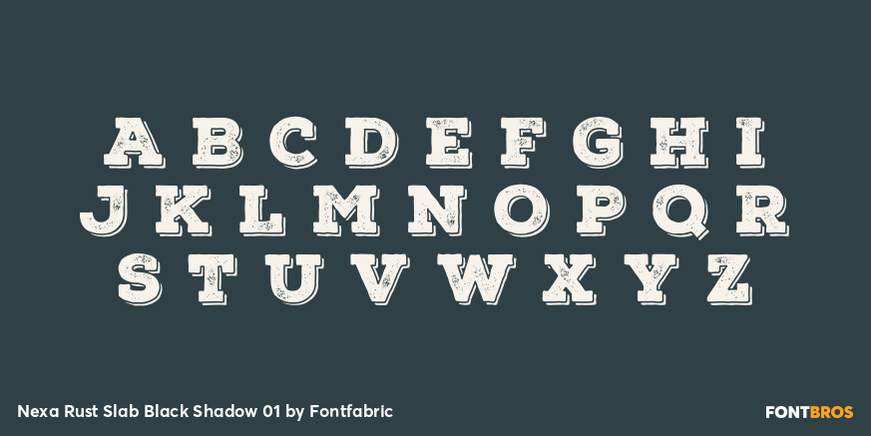 Nexa Rust Slab Black Shadow 01 Font Poster #2