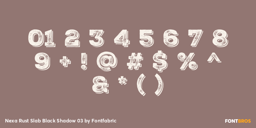 Nexa Rust Slab Black Shadow 03 Font Poster #4