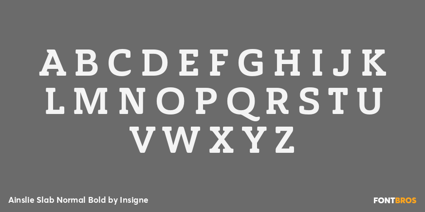 Ainslie Slab Normal Bold Font Poster #2