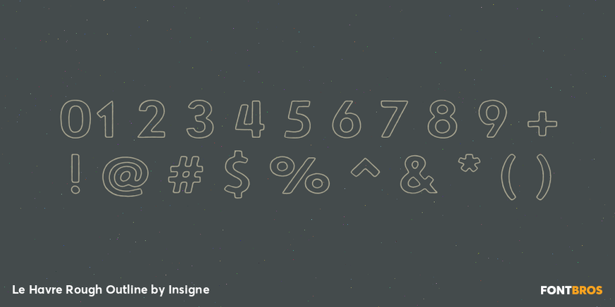 Le Havre Rough Outline Font Poster #4