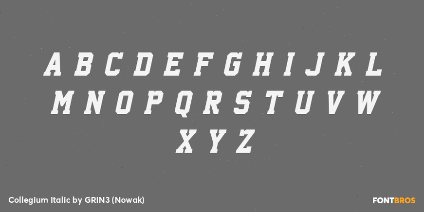 Collegium Italic Font Poster #2