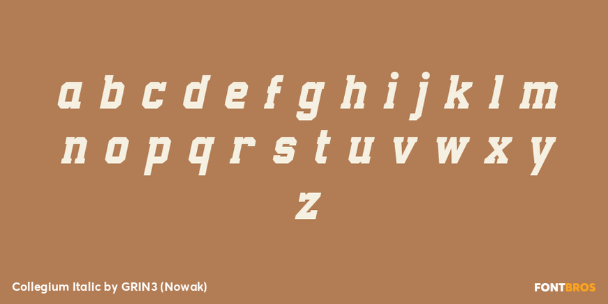 Collegium Italic Font Poster #3