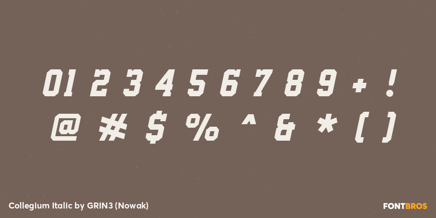 Collegium Italic Font Poster #4