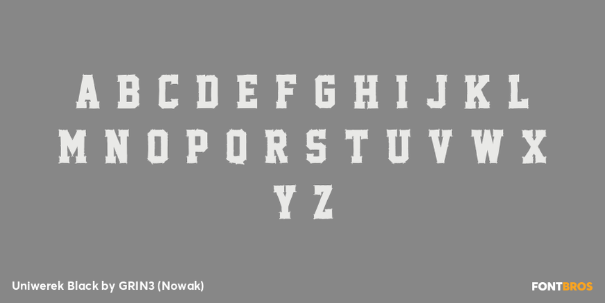 Uniwerek Black Font Poster #2