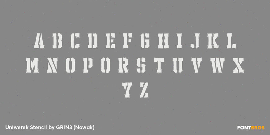 Uniwerek Stencil Font Poster #3