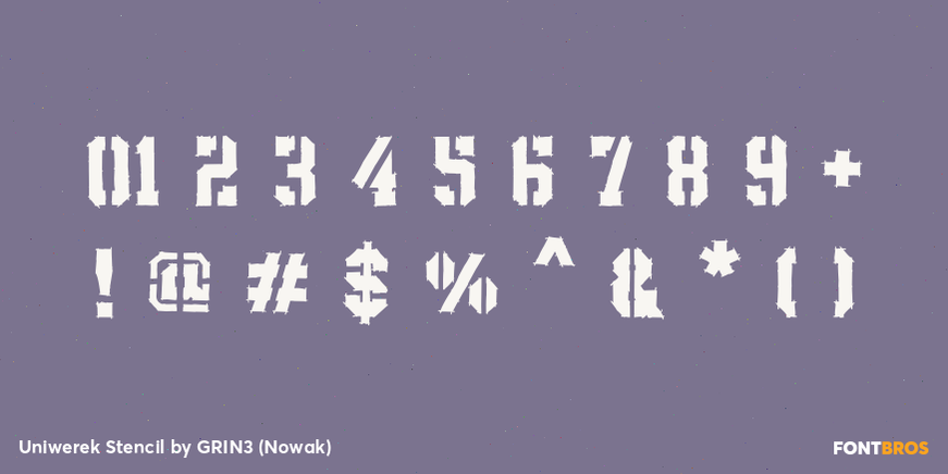 Uniwerek Stencil Font Poster #4