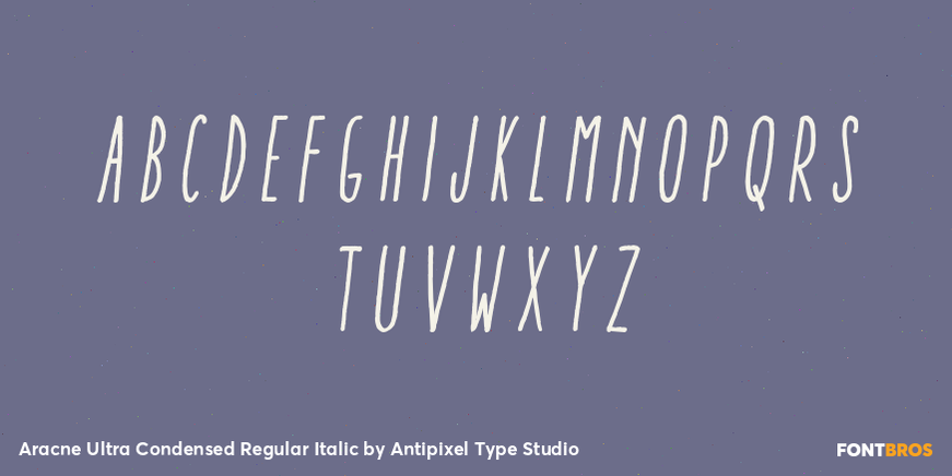Aracne Ultra Condensed Regular Italic Font Poster #2