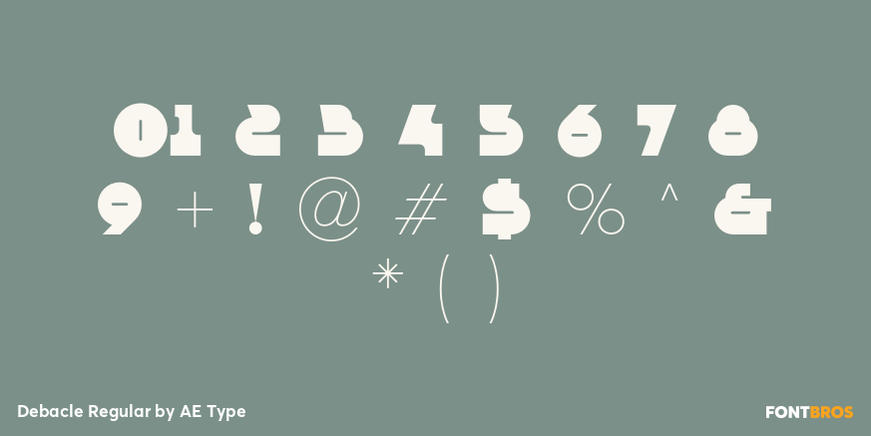 Debacle Regular Font Poster #4