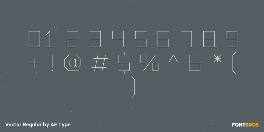 Vector Regular Font Poster #4