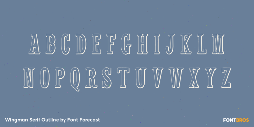 Wingman Serif Outline Font Poster #2