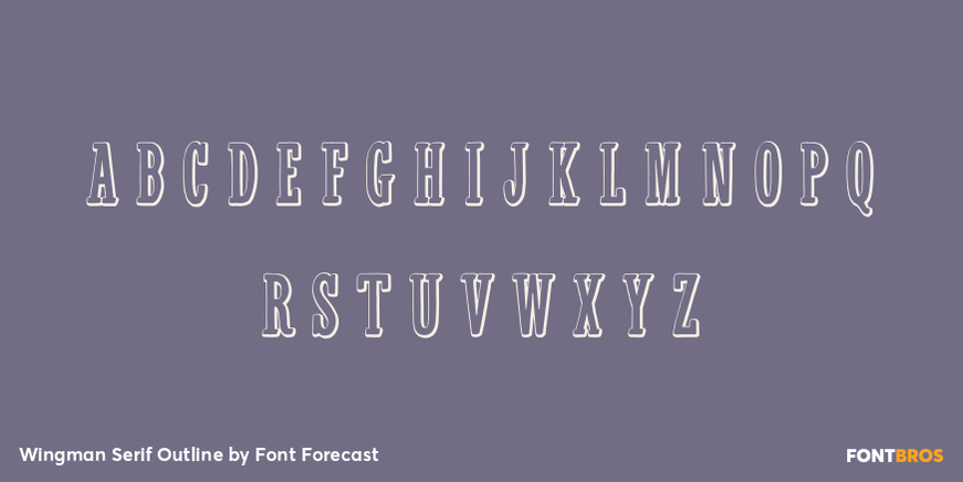 Wingman Serif Outline Font Poster #3