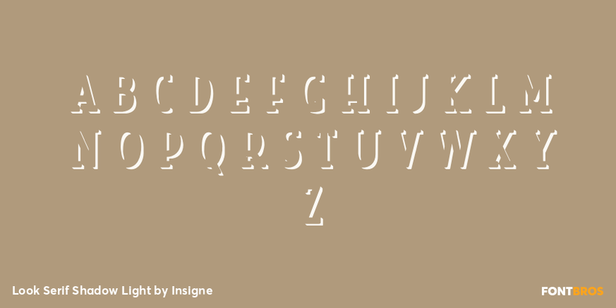 Look Serif Shadow Light Font Poster #2