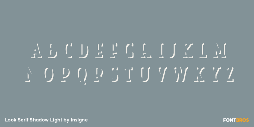 Look Serif Shadow Light Font Poster #3