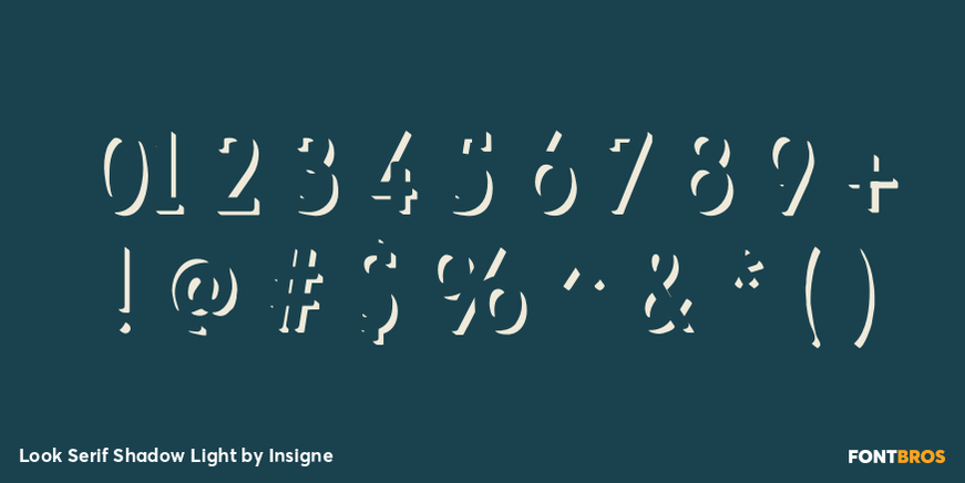 Look Serif Shadow Light Font Poster #4