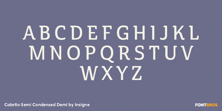 Cabrito Semi Condensed Demi Font Poster #2
