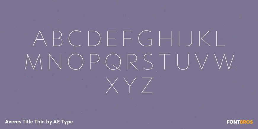 Averes Title Thin Font Poster #3