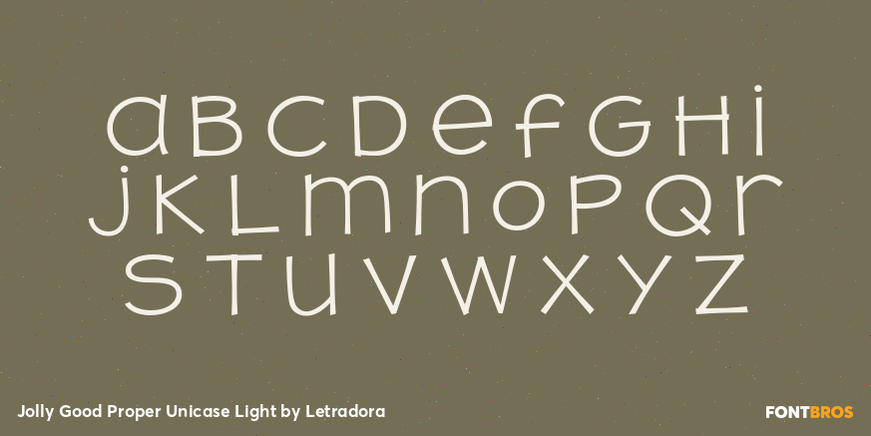 Jolly Good Proper Unicase Light Font Poster #3