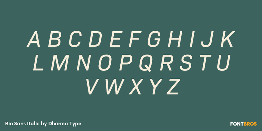 Bio Sans Italic Font Poster #2
