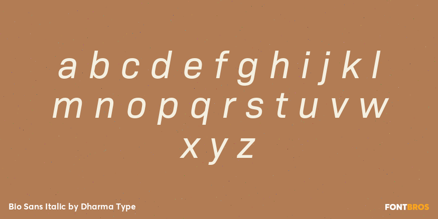 Bio Sans Italic Font Poster #3