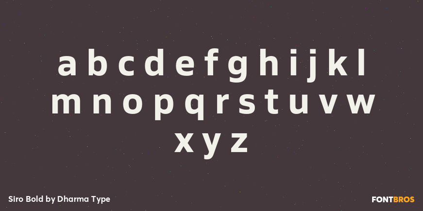 Siro Bold Font Poster #3