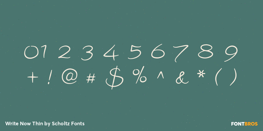 Write Now Thin Font Poster #4
