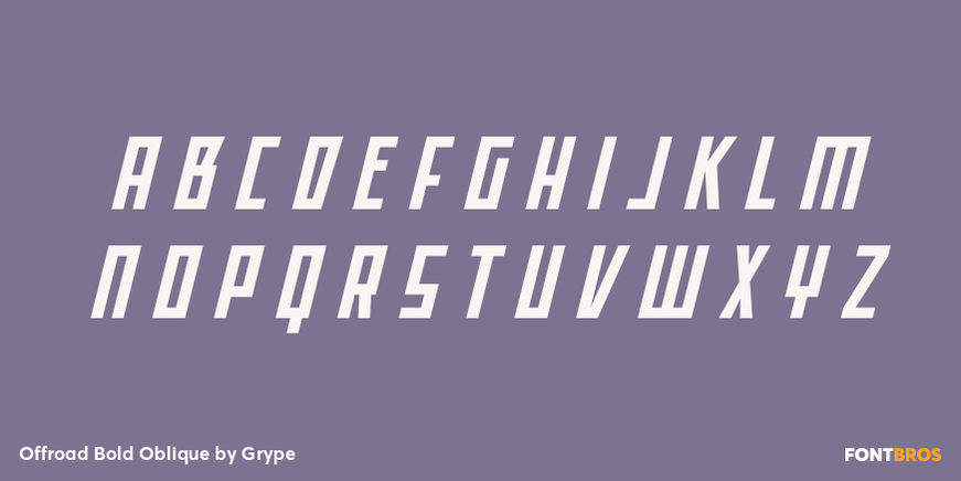 Offroad Bold Oblique Font Poster #2