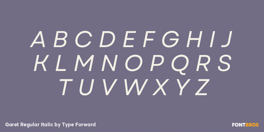 Garet Regular Italic Font Poster #2