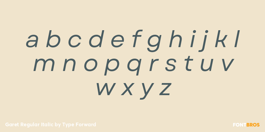Garet Regular Italic Font Poster #3