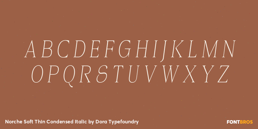 Norche Soft Thin Condensed Italic Font Poster #2