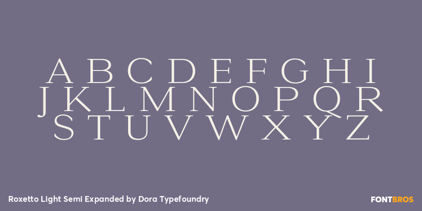 Roxetto Light Semi Expanded Font Poster #2