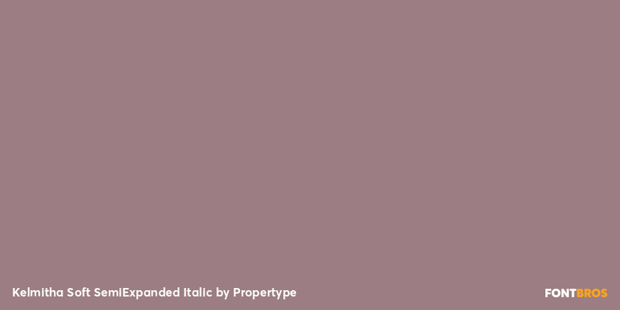 Kelmitha Soft Semi Expanded Italic Font Poster #2