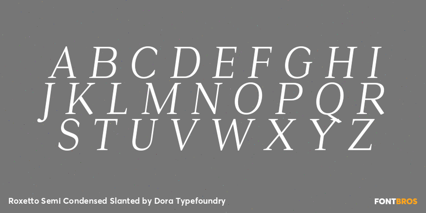 Roxetto Semi Condensed Slanted Font Poster #2