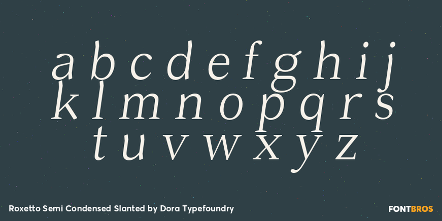 Roxetto Semi Condensed Slanted Font Poster #3