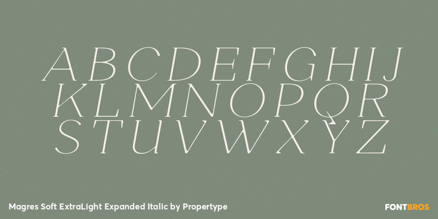 Magres Soft ExtraLight Expanded Italic Font Poster #2