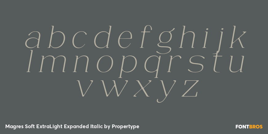 Magres Soft ExtraLight Expanded Italic Font Poster #3