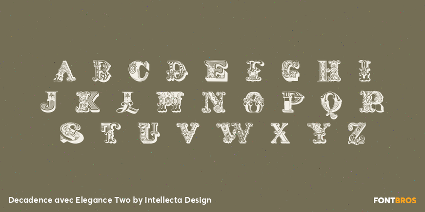 Decadence avec Elegance Two Font Poster #2