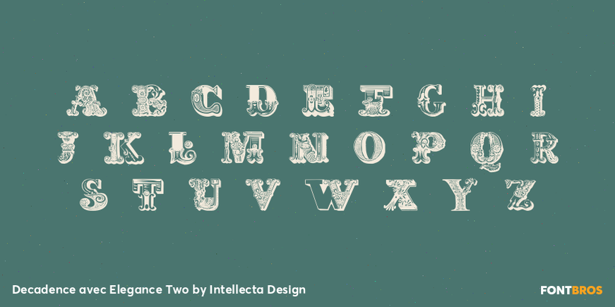 Decadence avec Elegance Two Font Poster #3
