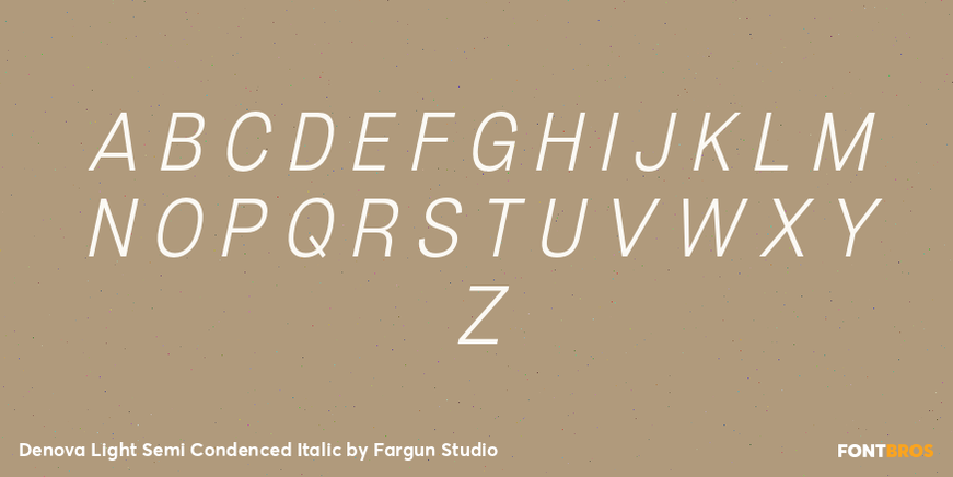 Denova Light Semi Condenced Italic Font Poster #2