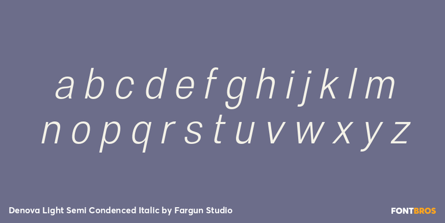 Denova Light Semi Condenced Italic Font Poster #3