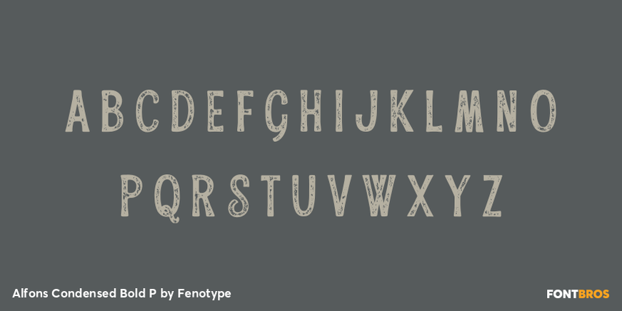 Alfons Condensed Bold P Font Poster #3